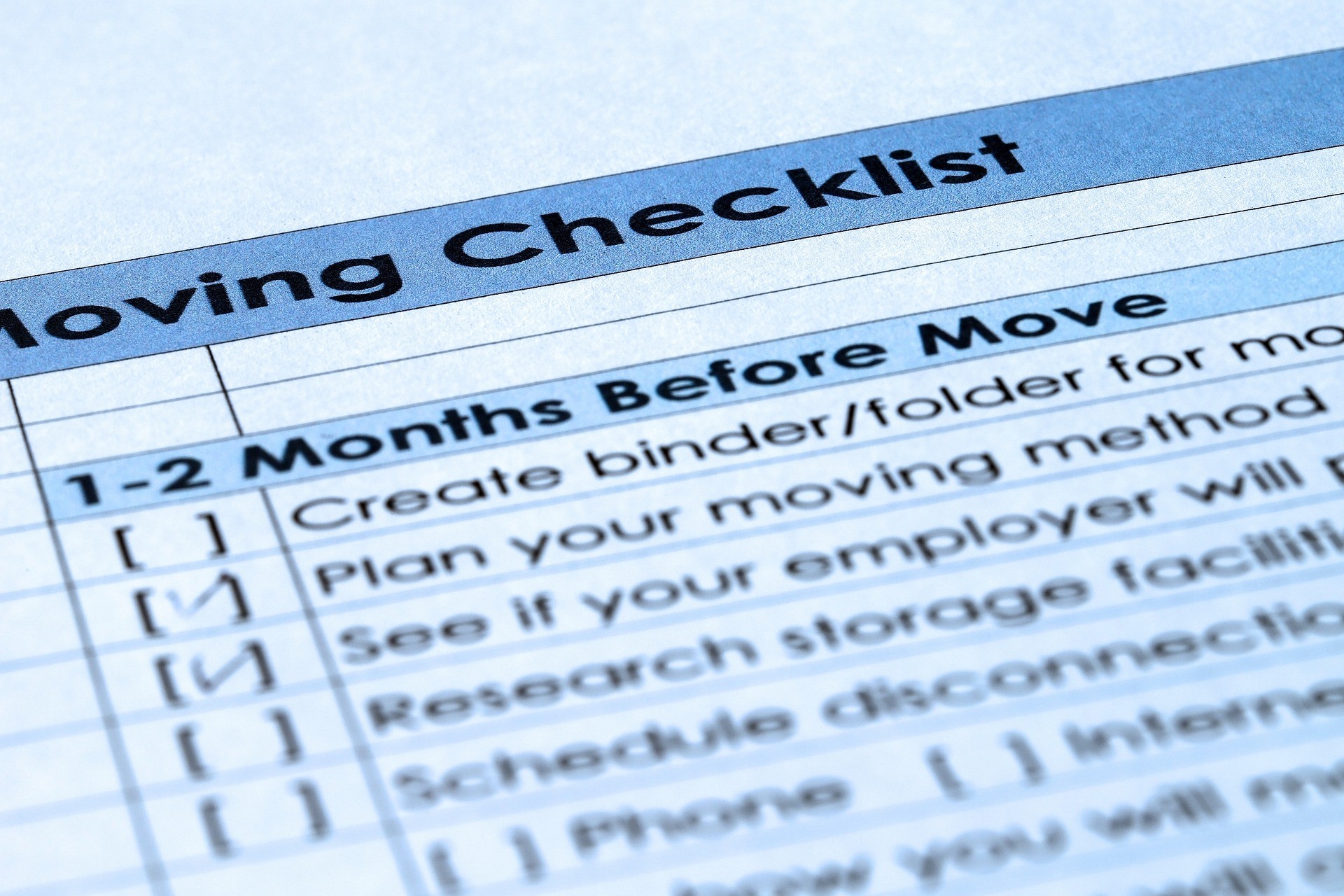 Closing Day Checklist