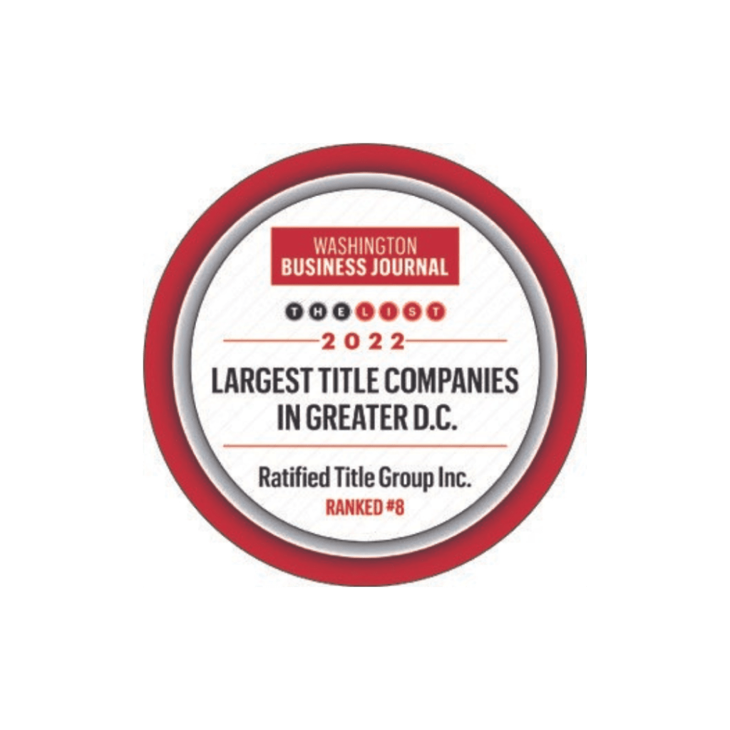 ratified title group rank in Washington business journal 2022